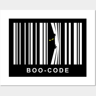 Boo Code Funny Halloween Barcode Scary Eyes Monster Posters and Art